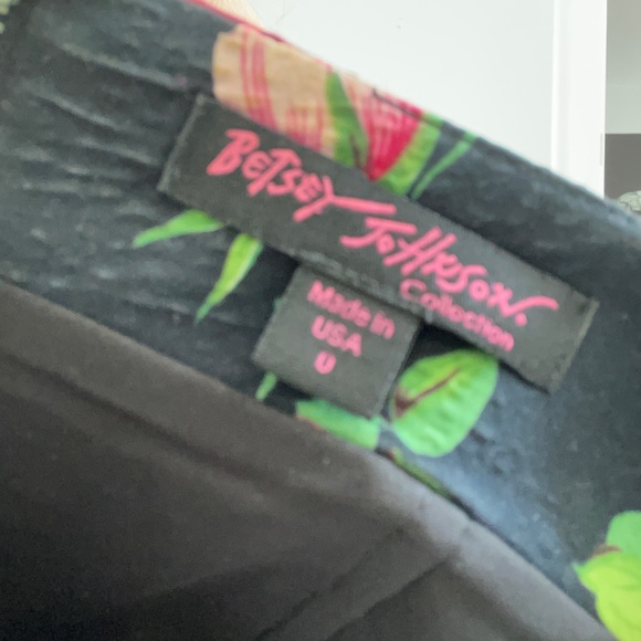 Betsey Johnson Black Rose Dress Sz 0 - Picture 3 of 3
